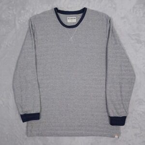 The Normal Brand Herringbone Knit Sweatshirt Mens XL Gray Crewneck 100% Cotton